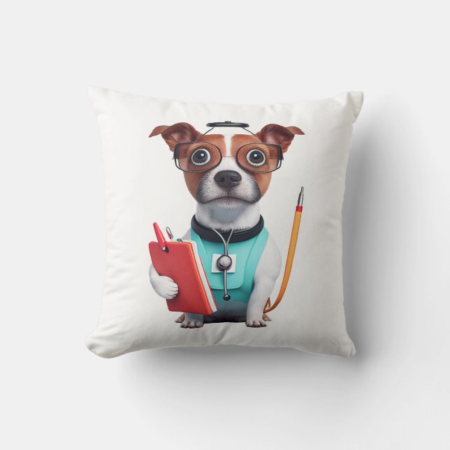 Hunde als Krankenschwester, Hunde tragen Krankensc Kissen (Vorderseite)