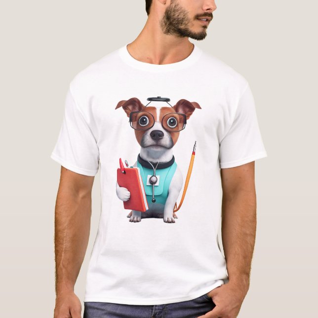 Hunde als Krankenschwester, Hunde tragen Krankensc T-Shirt (Vorderseite)