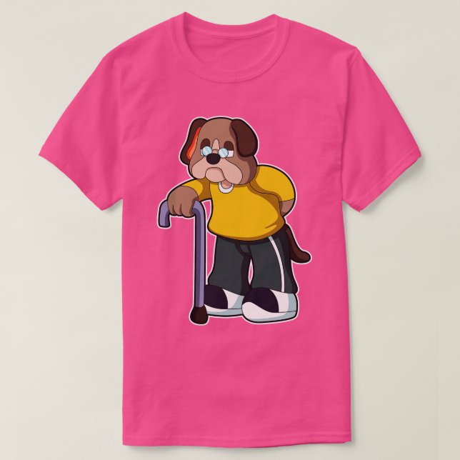 Hunde als Rentner mit Walhilfen T-Shirt (Design vorne)