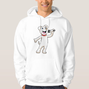 Hunde als Sänger mit Mikrofon Hoodie