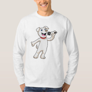 Hunde als Sänger mit Mikrofon T-Shirt