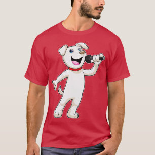 Hunde als Sänger mit Mikrofon T-Shirt