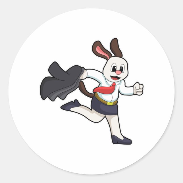 Hunde als Sekretär mit Rock Runder Aufkleber (Vorderseite)