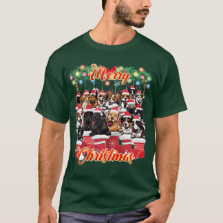 Hunde als Weihnachtsdekoration Süße Hunde Weihnach T-Shirt
