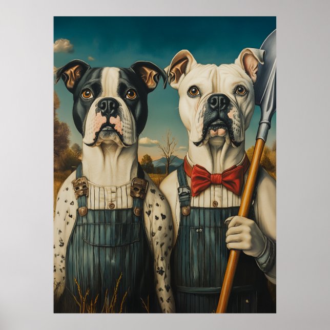 Hunde Ameriana Portrait Poster (Vorne)