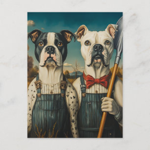 Hunde Ameriana Portrait Postkarte