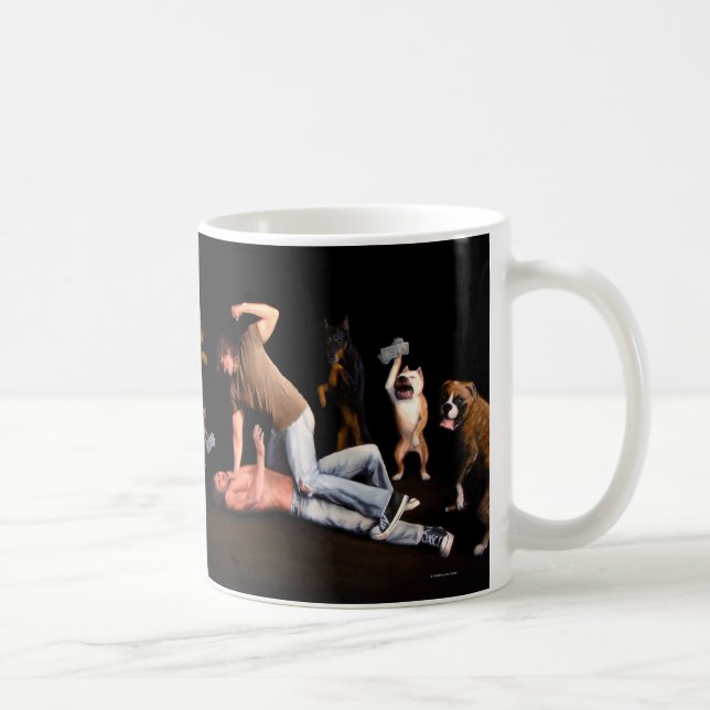 Hunde an Manfight Tasse (Rechts)