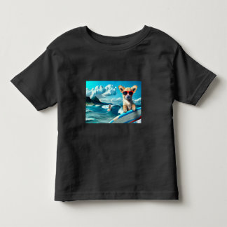 Hunde an Surfbrettern mit Sonnenbrille KI Art Kleinkind T-shirt