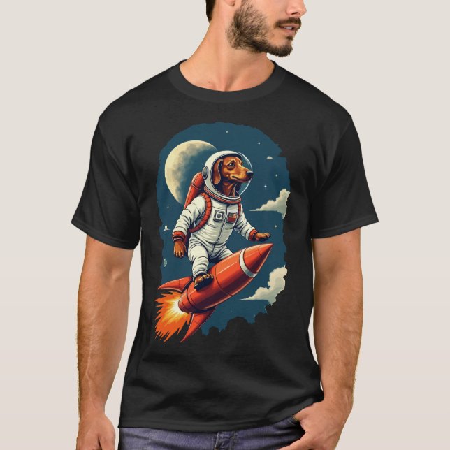 Hunde Astronaut T - Shirt (Vorderseite)