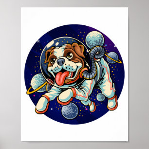 Hunde Astronaut, Weltraumhund Poster