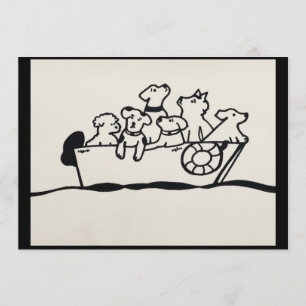 "Hunde auf Boot" Einladung durch Willowcatdesigns