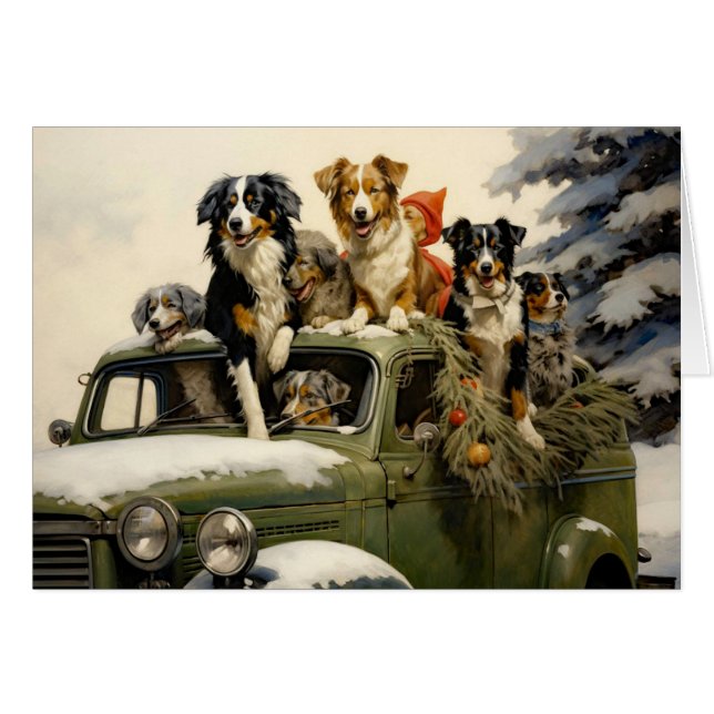 Hunde auf dem Bauernhof Vintag (Vorderseite (Horizontal))