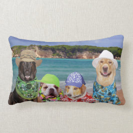 Hunde auf dem Strand-Kissen Lendenkissen