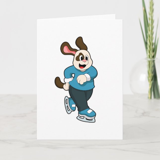 Hunde auf Ice-Skaten mit Ice-Skaten Karte (Vorderseite)