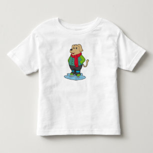 Hunde auf Ice-Skaten mit Ice-Skaten Kleinkind T-shirt