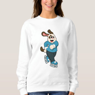 Hunde auf Ice-Skaten mit Ice-Skaten Sweatshirt