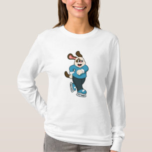 Hunde auf Ice-Skaten mit Ice-Skaten T-Shirt