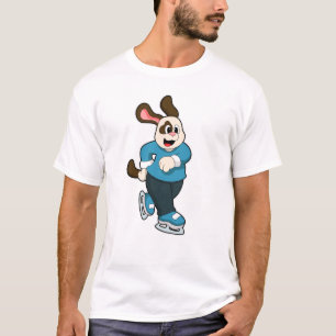 Hunde auf Ice-Skaten mit Ice-Skaten T-Shirt