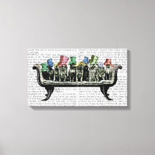 Hunde auf Sofa Leinwanddruck