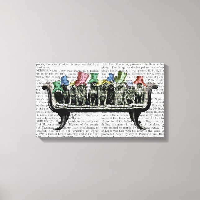 Hunde auf Sofa Leinwanddruck (Vorderseite)