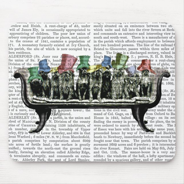 Hunde auf Sofa Mousepad (Vorne)