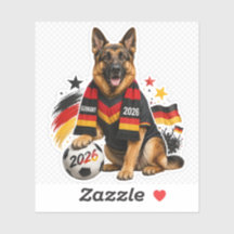Hunde-Aufkleber Fußball 2026