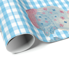 Hunde aus Rosa und Blauer Staffordshire Geschenkpapier