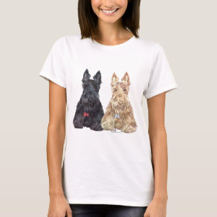 Hunde aus Wheaten und Black Scottie T-Shirt