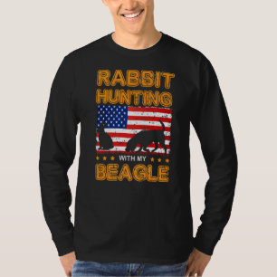 Hunde Beagle Kaninchen Jagd Beagle Jäger Usa Flagg T-Shirt