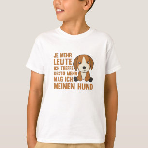 Hunde Beagle mag Menschen nicht, Niedliche Hunde T-Shirt