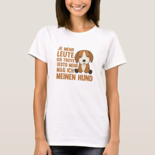Hunde Beagle mag Menschen nicht, Niedliche Hunde T-Shirt