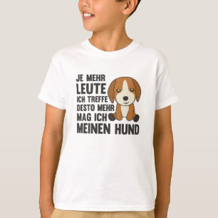 Hunde Beagle mag Menschen nicht, Niedliche Hunde T-Shirt