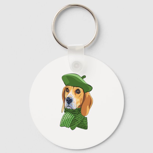 Hunde-Beagle Schlüsselanhänger (Vorderseite)