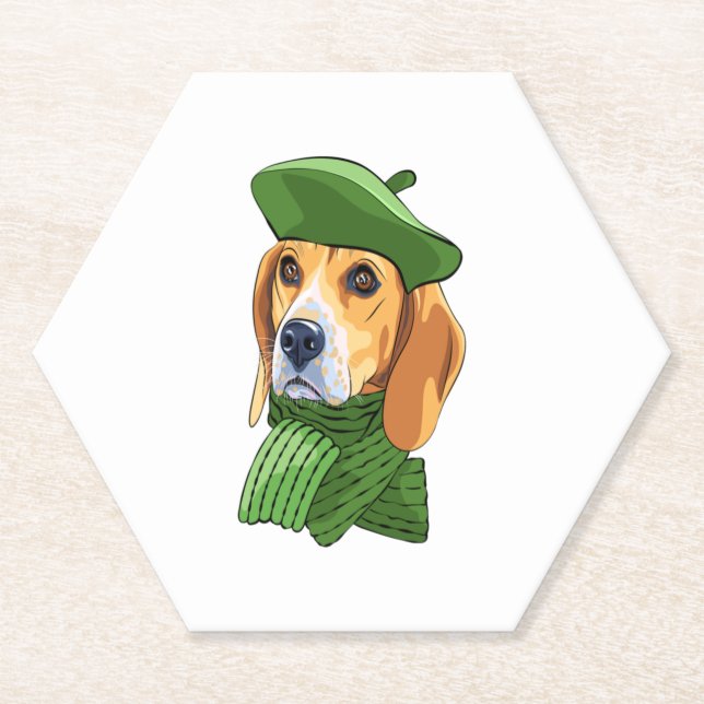Hunde-Beagle Untersetzer (Vorderseite)