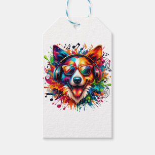 Hunde Beats farbenfroh Geschenkanhänger