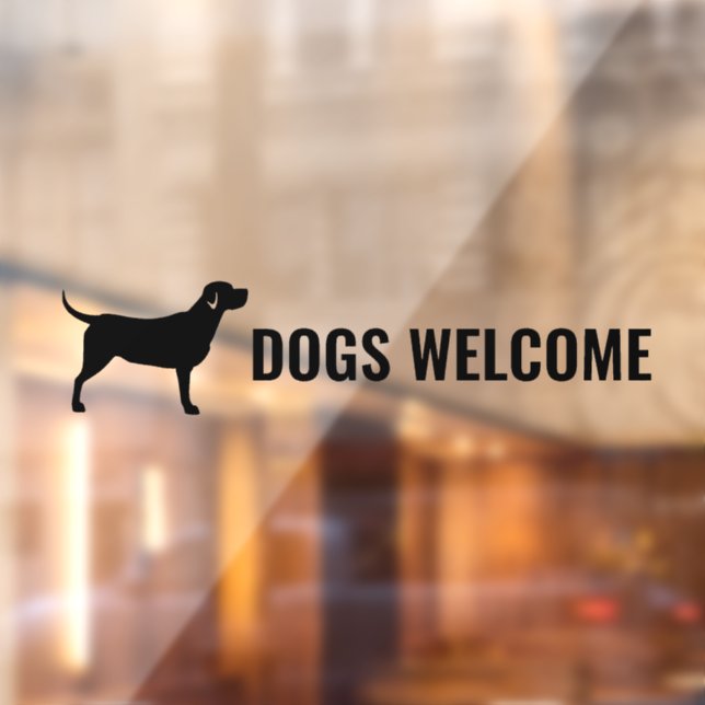 Hunde Begrüßungsunterschrift, Begrüßungsaufkleber  Fensteraufkleber (Blatt 2)