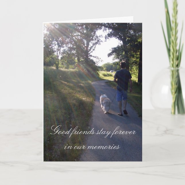 Hunde Beileid Rainbow Bridge Gedicht Card Karte (Vorderseite)