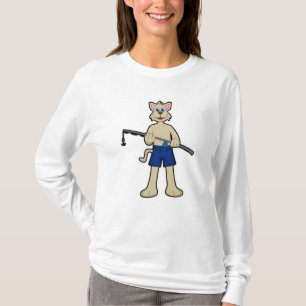 Hunde beim Angeln mit Angelrute & Fisch T-Shirt