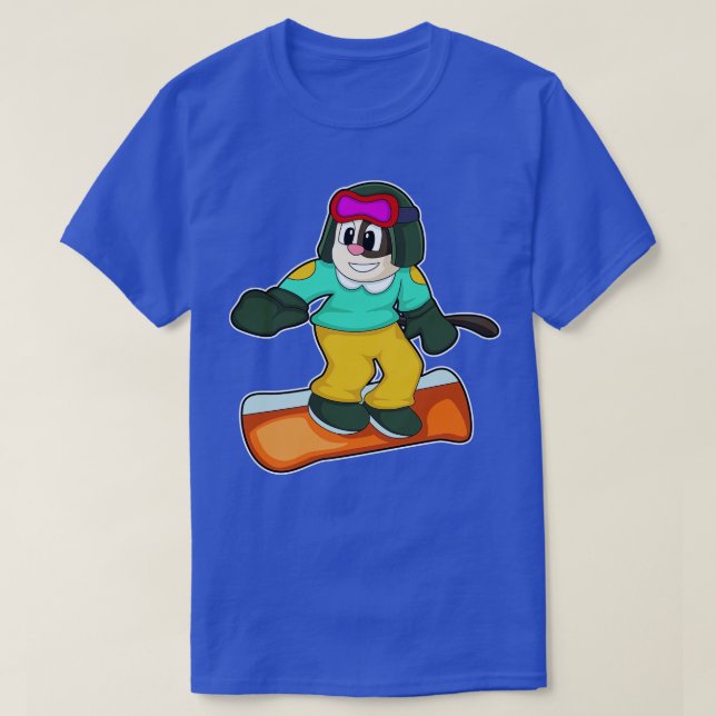 Hunde beim Snowboard Sports T-Shirt (Design vorne)