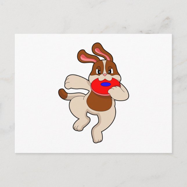 Hunde beim Spielen Postkarte (Vorderseite)