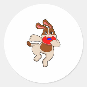 Hunde beim Spielen Runder Aufkleber