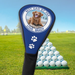 Hunde Bester Vater je Blue Foto Golf Headcover