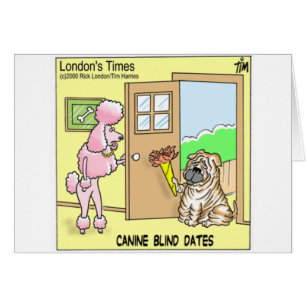 Hunde-Blind-Dates Lustige Hunde-Cartoon-Geschenke