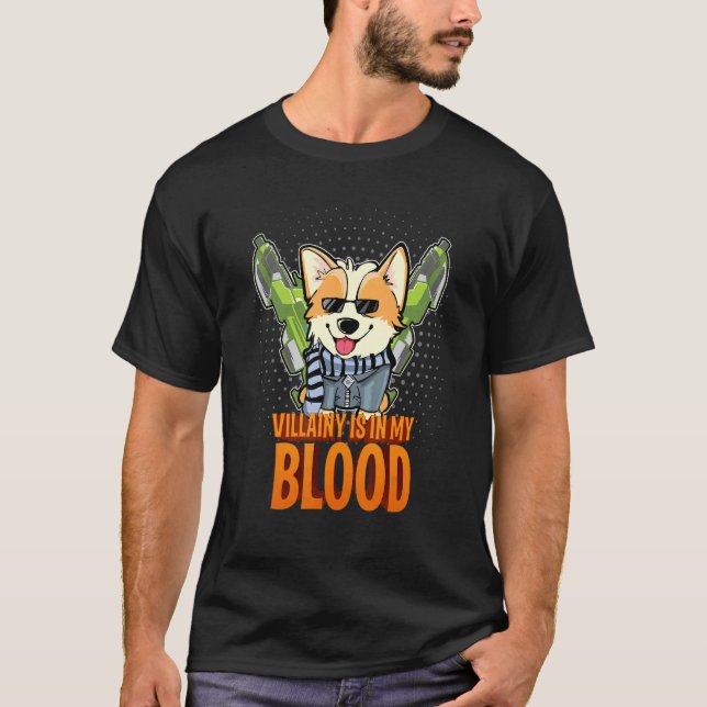 Hunde ' Böser Schurke Corgi T-Shirt (Vorderseite)
