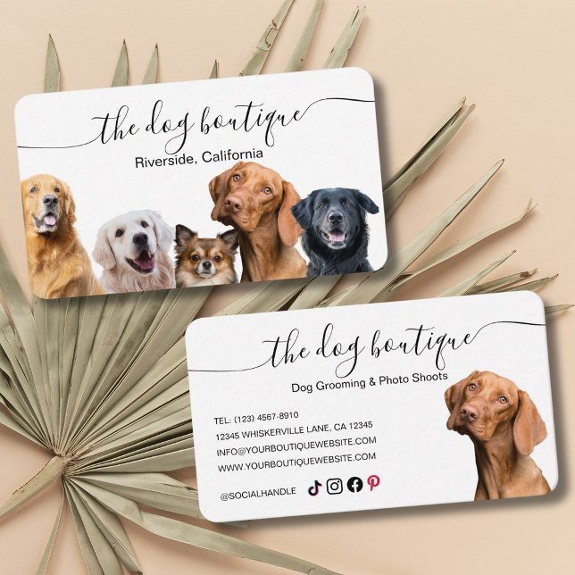 Hunde-Boutique-Visitenkarte Visitenkarte (Dog grooming business card)