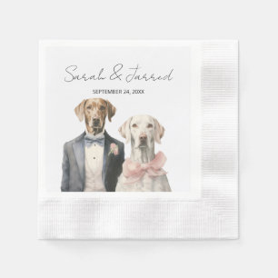 Hunde Braut & Groom Hochzeit Serviette