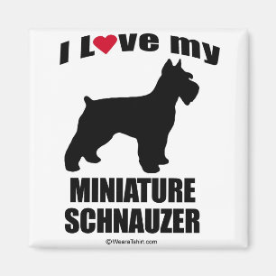 "HUNDE BREED" - MINIATURE SCHNAUZER - "ICH LIEBE M MAGNET