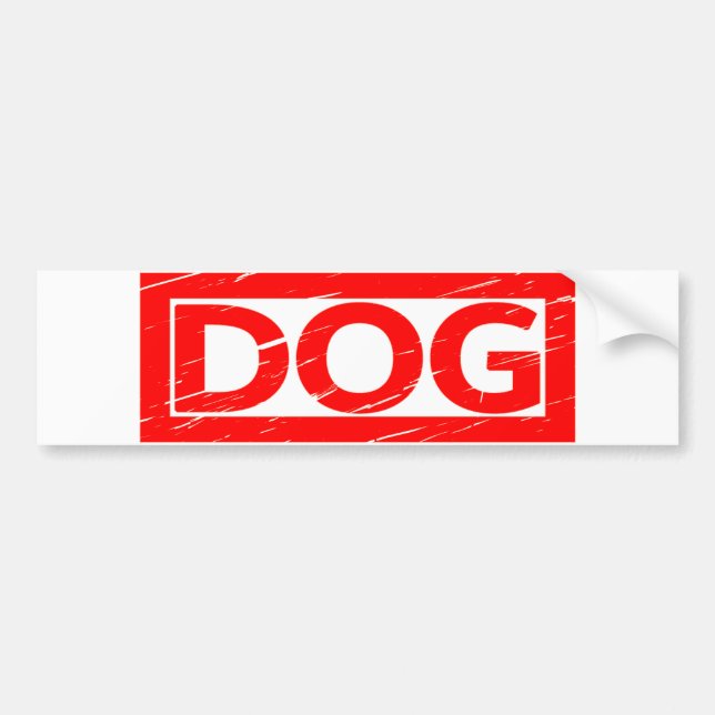 Hunde-Briefmarke Autoaufkleber (Vorne)