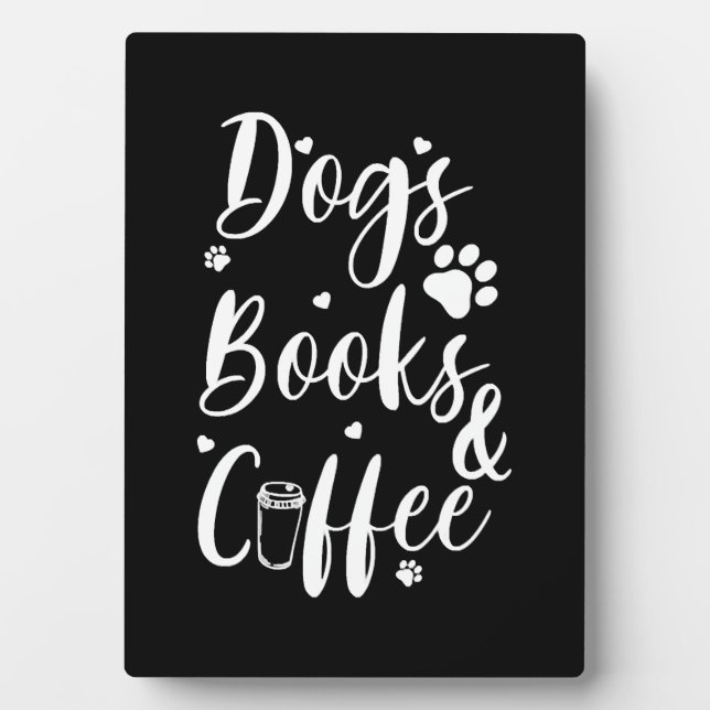 Hunde Bücher Coffe Hund Lover Buch Wurm Fotoplatte (Vorderseite)