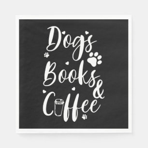 Hunde Bücher Coffe Hund Lover Buch Wurm Serviette